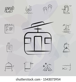 Cable transport gondola lift icon. Travel icons universal set for web and mobile