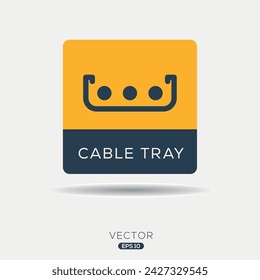 Cable tray Icon, Vector sign.