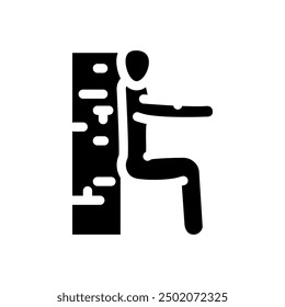 cable tricep pushdowns fitness exercise arm glyph icon vector. cable tricep pushdowns fitness exercise arm sign. isolated symbol illustration