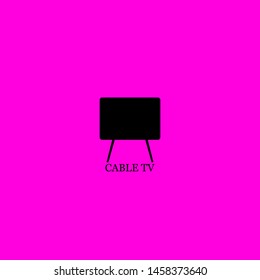 cable tv icon sign signifier vector