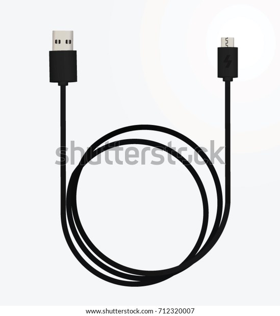Cable USB connection.\
vector illustration