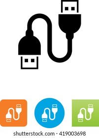 Cable with USB connectors icon
