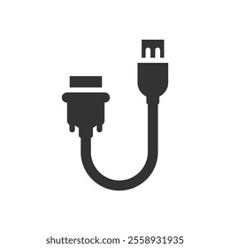 Cable usb icon, Vector graphics