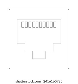 Cable Vector Ethernet icon - Rj45 Icon vector illustration design