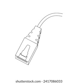 Cable Vector Ethernet icon - Rj45 Icon vector illustration design