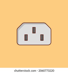 cable Vector illustration on a transparent background. Premium quality symbols. Vector Line Flat color  icon for concept and graphic design.
