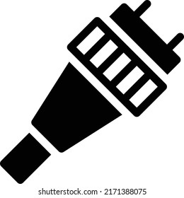 ilustración del vector de cable en un fondo transparente. Símbolos de calidad superior. Iconos vectoriales de glifos para diseño de conceptos y gráficos.
