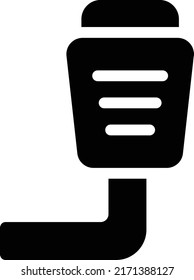 ilustración del vector de cable en un fondo transparente. Símbolos de calidad superior. Iconos vectoriales de glifos para diseño de conceptos y gráficos.