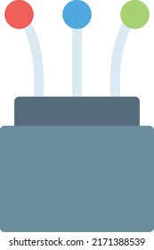 ilustración del vector de cable en un fondo transparente. Símbolos de calidad superior. Iconos vectoriales de color de línea para el concepto y el diseño gráfico. 
