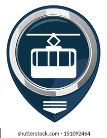 Cable way funicular map pointer