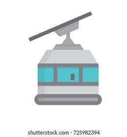 Cable way icon vector. Cable way flat style design
