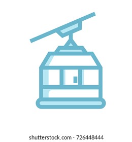 Cable way icon vector. Cable way modern style design