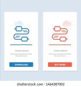 Cable, Wire, Joint, Capacitors  Blue and Red Download and Buy Now web Widget Card Template. Vector Icon Template background
