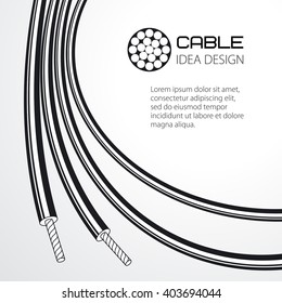 Cable, wire, vector design.