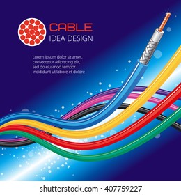 Cable, wire, vector design.