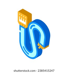 cable wiring electronics isometric icon vector. cable wiring electronics sign. isolated symbol illustration