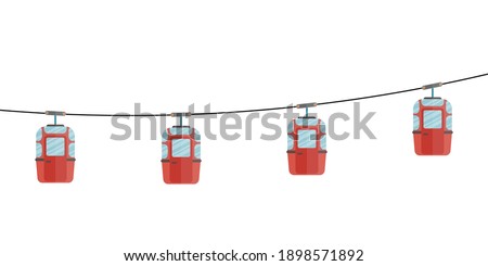 Similar – Image, Stock Photo Stationary ski lift in Oberallgäu on Nebelhorn above snow-free ski slope. Photo: Alexander Hauk