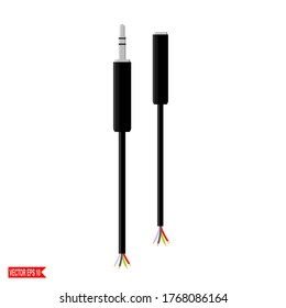 
Kabel und Anschlüsse. Illustration von USB, Kabel und Steckverbinder im Flachstil