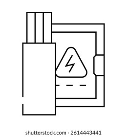 cables for electric panels line icon vector. cables for electric panels sign. isolated contour symbol black illustration