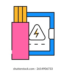 cables for electric panels line icon vector. cables for electric panels sign. isolated symbol illustration