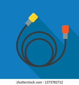 Cables illustration in industrial context, flat vector minimal design.