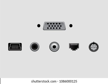Cables isolated on white background