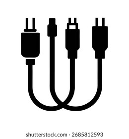 Kabel Drähte Silhouette Vektorgrafik