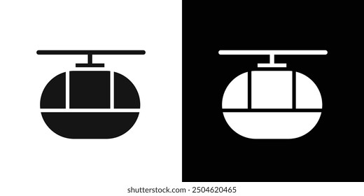 cableway funicular icon Symbol mark in filled style