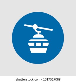  Cableway icon. Editable  Cableway icon for web or mobile.