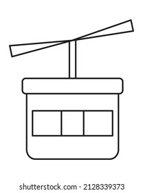 cableway icon on white background