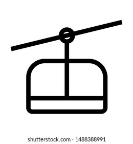 cableway thin line vector icon