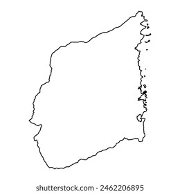 Cabo Delgado Province map, administrative division of Mozambique. Vector illustration.