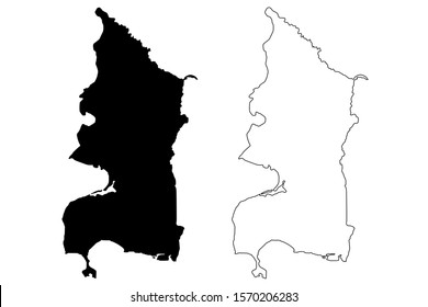 Cabo Rojo municipality (Commonwealth of Puerto Rico, Porto Rico, PR, Unincorporated territories of the United States) map vector illustration, scribble sketch Cabo Rojo map