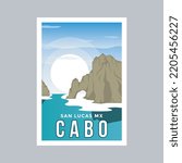 Cabo San Lucas poster illustrations design.