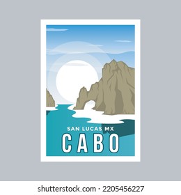 Cabo San Lucas Plakatillustrationen Design.