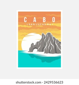 Cabo San Lucas Poster Vektor Illustration Design