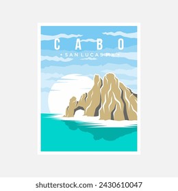 Cabo San Lucas Poster Vektor Illustration Design