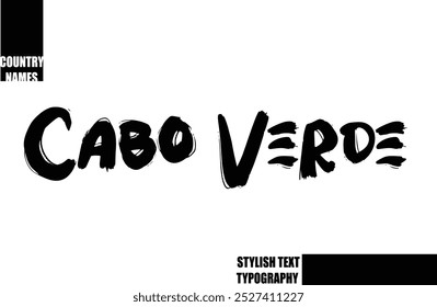 Cabo Verde Texto em negrito Tipografia Texto Nome do País