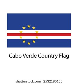 Cabo Verde Country Flag hand drawing illustration vector based drawing