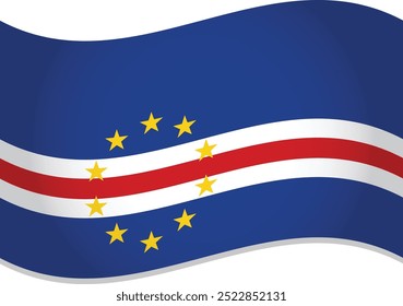 Cabo Verde Bandeira de Acenar País, Cabo Verde Bandeira Vetor