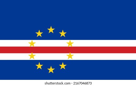 Cabo Verde flag with official proportions and color.Genuine.
Original Cabo Verde flag.Vector.