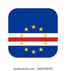 Cabo Verde Flagge einfache Illustration für Unabhängigkeitstag oder Wahl