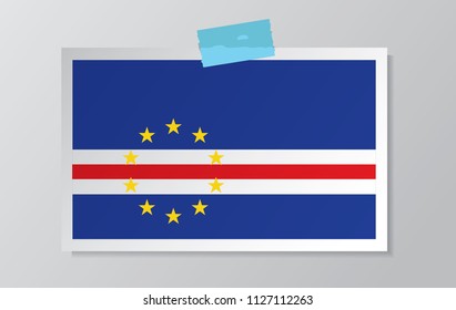 cabo verde flag vector