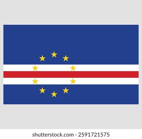 Cabo Verde Flag Vector Design ,Cabo Verde Country Flag