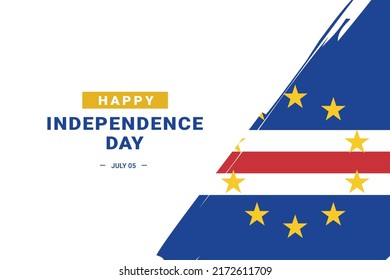 Cabo Verde Independence Day. Vector Illustration. The illustration is suitable for banners, flyers, stickers, cards, etc.