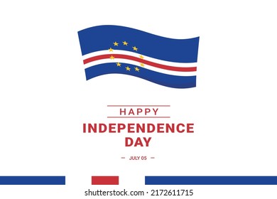 Cabo Verde Independence Day. Vector Illustration. The illustration is suitable for banners, flyers, stickers, cards, etc.