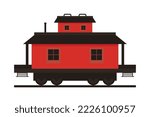 Caboose design vector flat modern isolated illustration