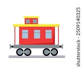 Caboose icon clipart avatar logtotype isolated vector illustration