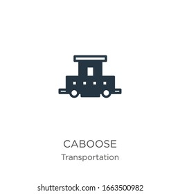 Caboose icon vector. Trendy flat caboose icon from transportation collection isolated on white background. Vector illustration can be used for web and mobile graphic design, logo, eps10