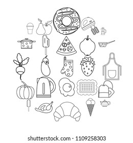 Caboose icons set. Outline set of 25 caboose vector icons for web isolated on white background